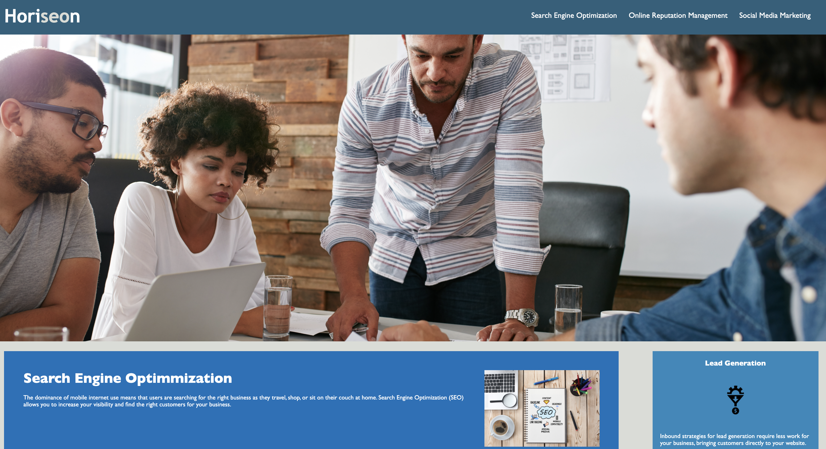 Screenshot of a website